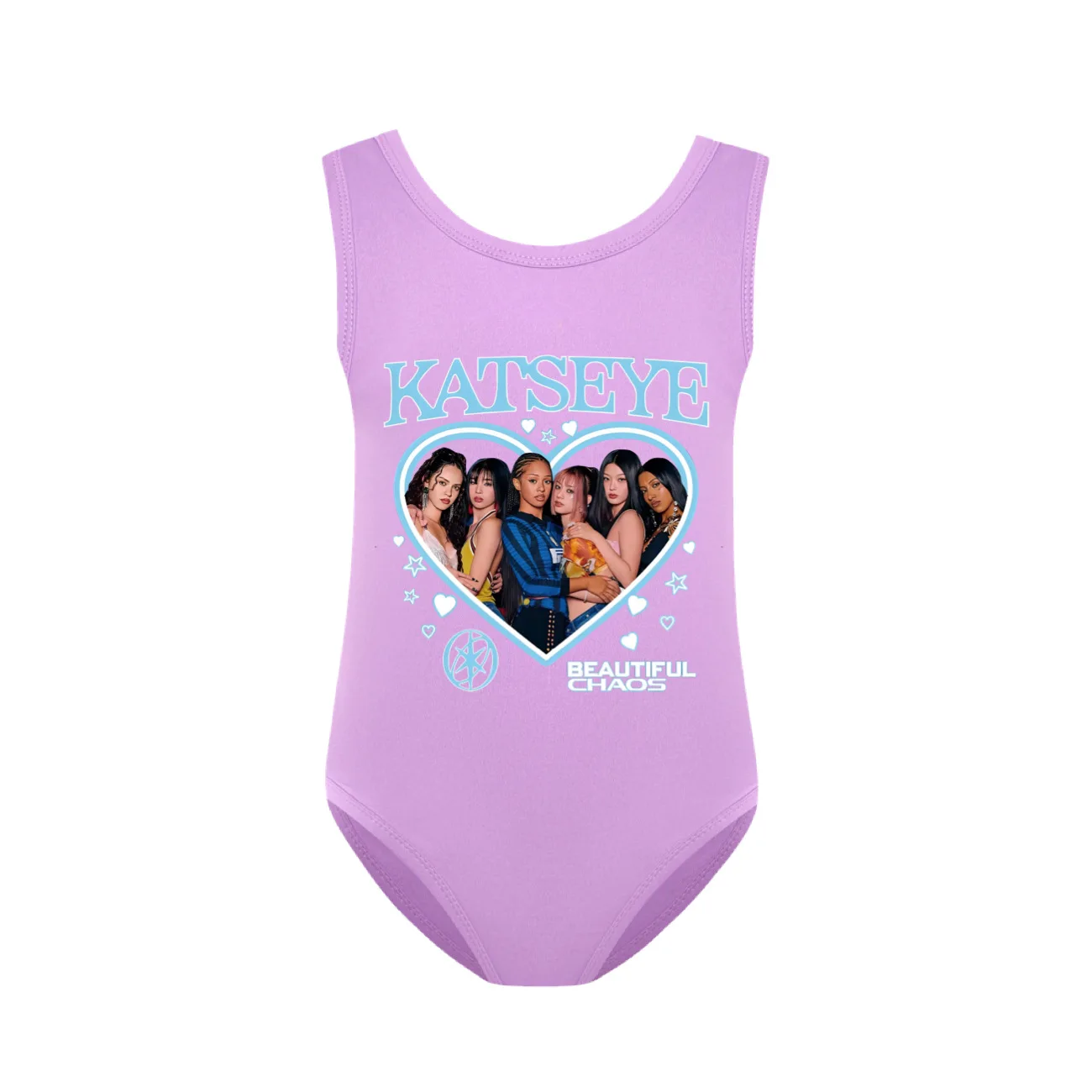 Heißer koreanischer Stil Katseye Graphic Clothes Kinder-Bademode für Mädchen, Sommer-Einteiler-Badeanzug, ärmellose Bade-Bikini-Sets für Kinder – Detail 25