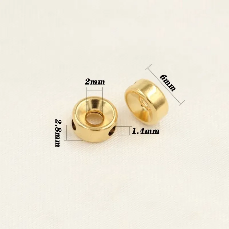 14K Gold gefüllte Perlen Zirkon Perlen Durchgangsloch 1,4 mm für Schmuck Halskette Herstellung Zubehör Gold Schmuckzubehör Rocailles – Detail 17