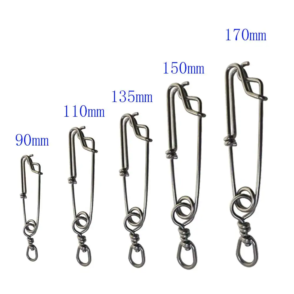 2PCS Edelstahl Thunfisch Angeln Clip Snap mit B.L Wirbel für Speerfischen Lange Linie Angeln Zubehör Angeln Werkzeuge