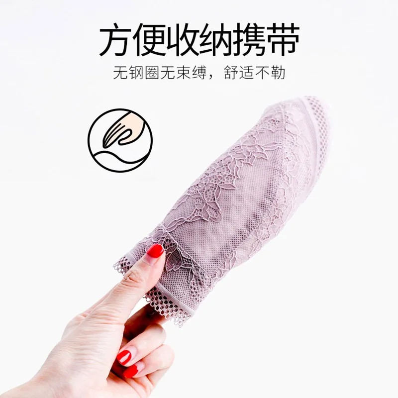 Large Size Underwear Women's Ultra-Thin No Steel Ring Big Breast Small Push up Anti-Slip Summer Plump Girls Bra bra for women