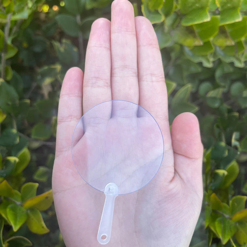 Mini Fan 50Pcs 5cm Transparent Blank Child Kids DIY Art Wedding Birthday Party Favors Handmade Gift