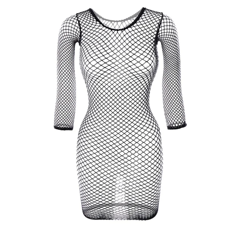 Sexy Cover Up Hollow Out Fishnet Dress without Bikini Holiday fishnet cover up