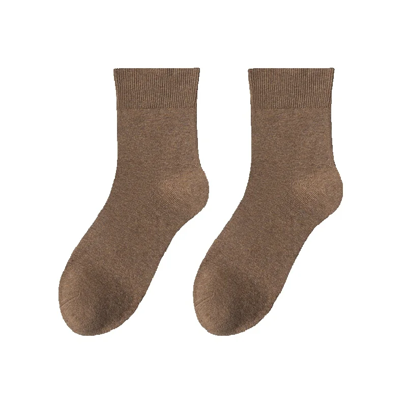 Pure Cotton Crew Socks For Elderly Men Sweat-absorbent Design_voghion.com