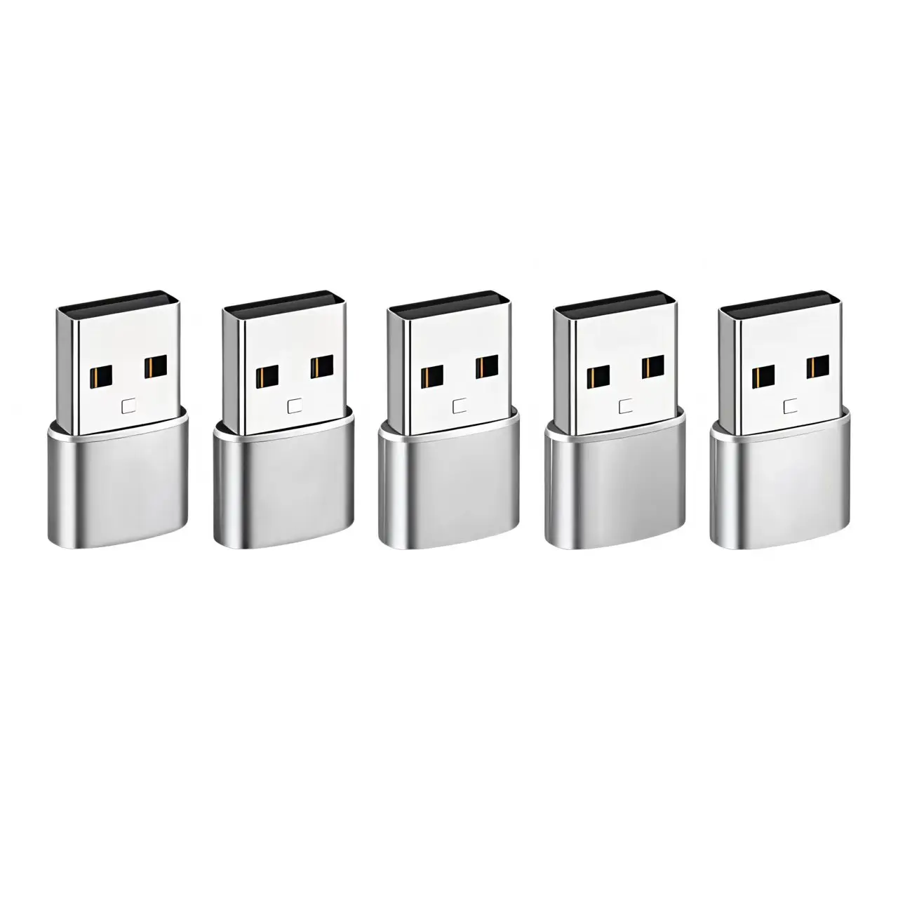 Ultra-Fast USB-C to USB Adapter with OTG Capability - 5-Pack