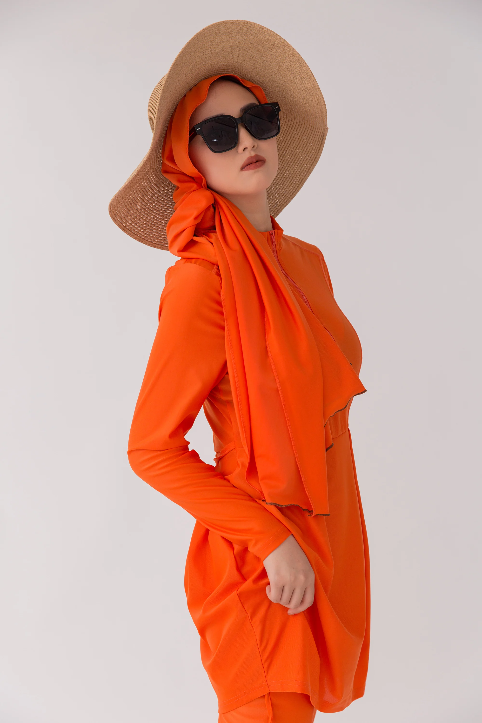 orange cute burkini