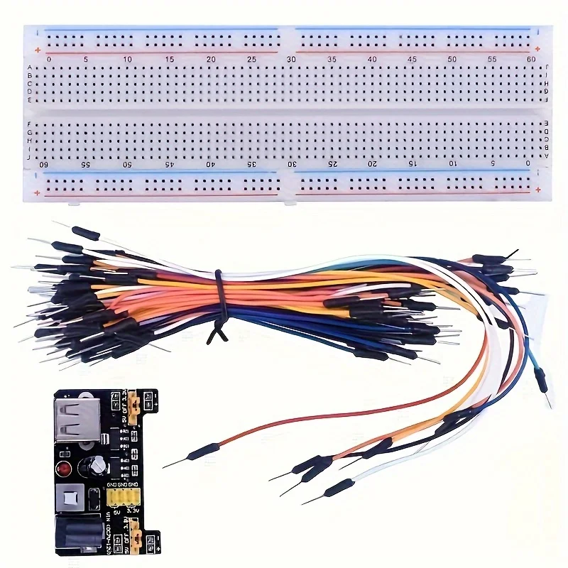 Electronic Components Electrolytic Capacitor Resistor led 830 Hole Breadboard Kit Tool MB-102 for UNO R Component Pack Beginner