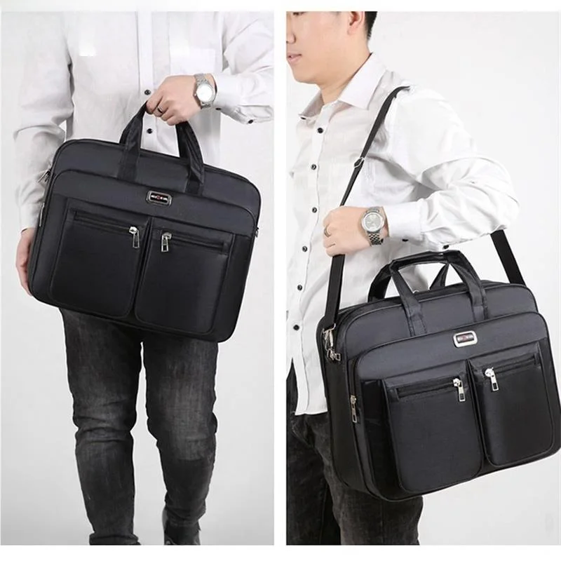 Large Capacity Oxford Cloth Business Bag Men's Briefcase Casual Handbag Work Bag Traveling Briefcase Computer Bag for Men - 5