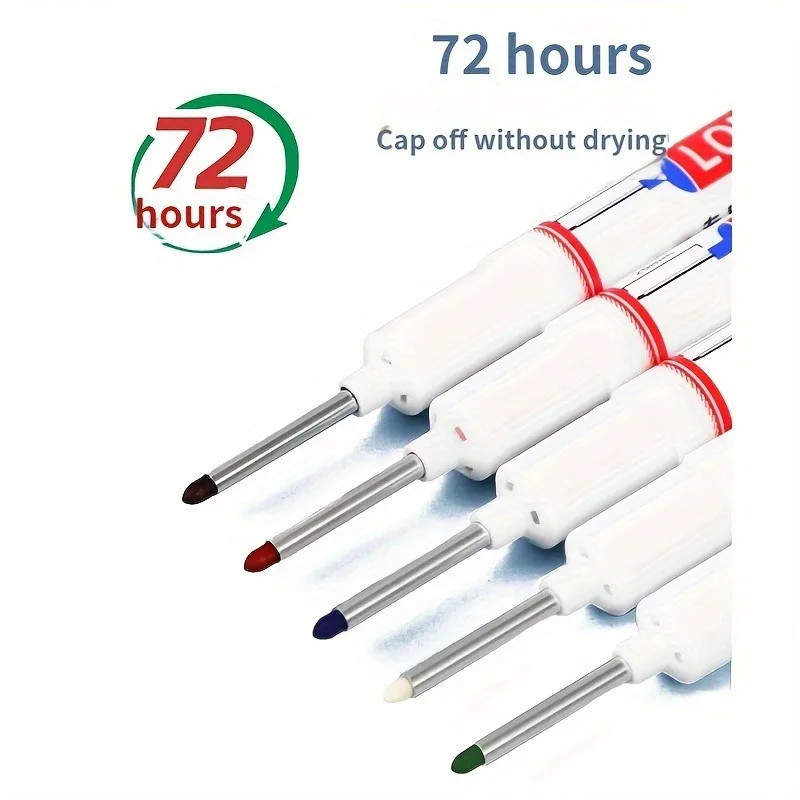 Permanent marker pen permanent marker long nib markers markers pen permanent markers marker pens 8pcs/Set 20mm Deep Hole Long Nib Head Permanent Markers for Metal Perforating Pen Waterproof Bathroom Woodworking Decoration