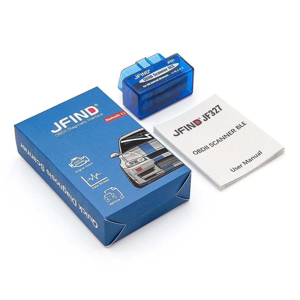 JFIND ELM327 V1.5 OBD2 Bluetooth5.1 PIC18F25K80 Auto Scanner For Android IOS Code Reader OBD2 elm 327 V1 5 Car Diagnostic Tool