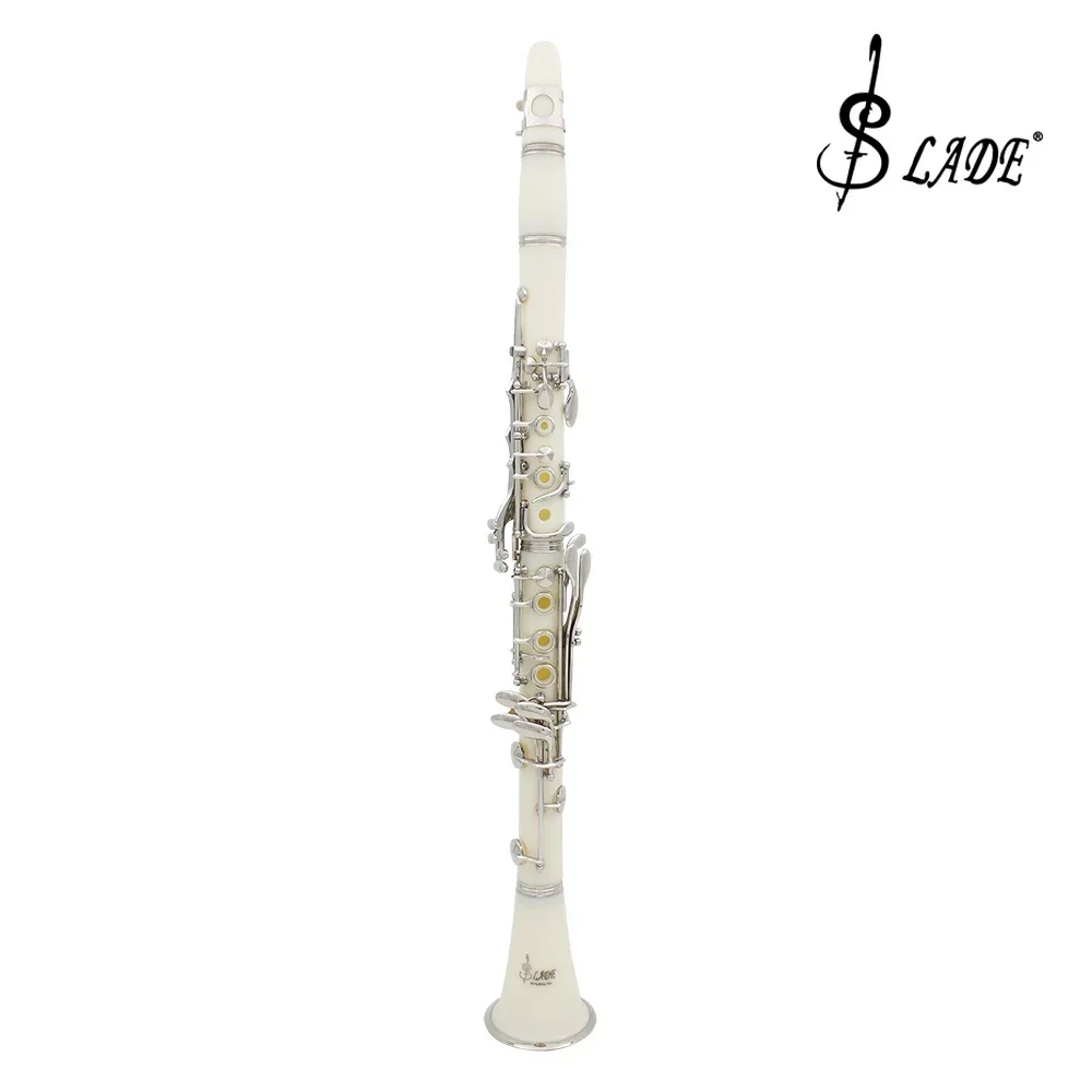 SLADE Bb White Clarinet 17 Keys Bakelite Wooden Professional Woodwind Instrument Tenor Clarinet With Box Accessories ﻿