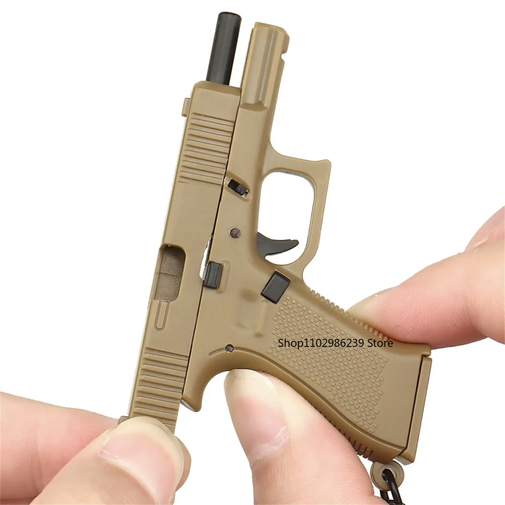 Porte-clés pistolet G45 miniature modèle réaliste pêche cadeaux anniversaire accessoires