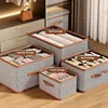 Large Capacity Clothes and Quilt Storage Box Foldable Clothes Organizer with Lid T-Shirt Pants Storage Closet Organizer Home Dra 4