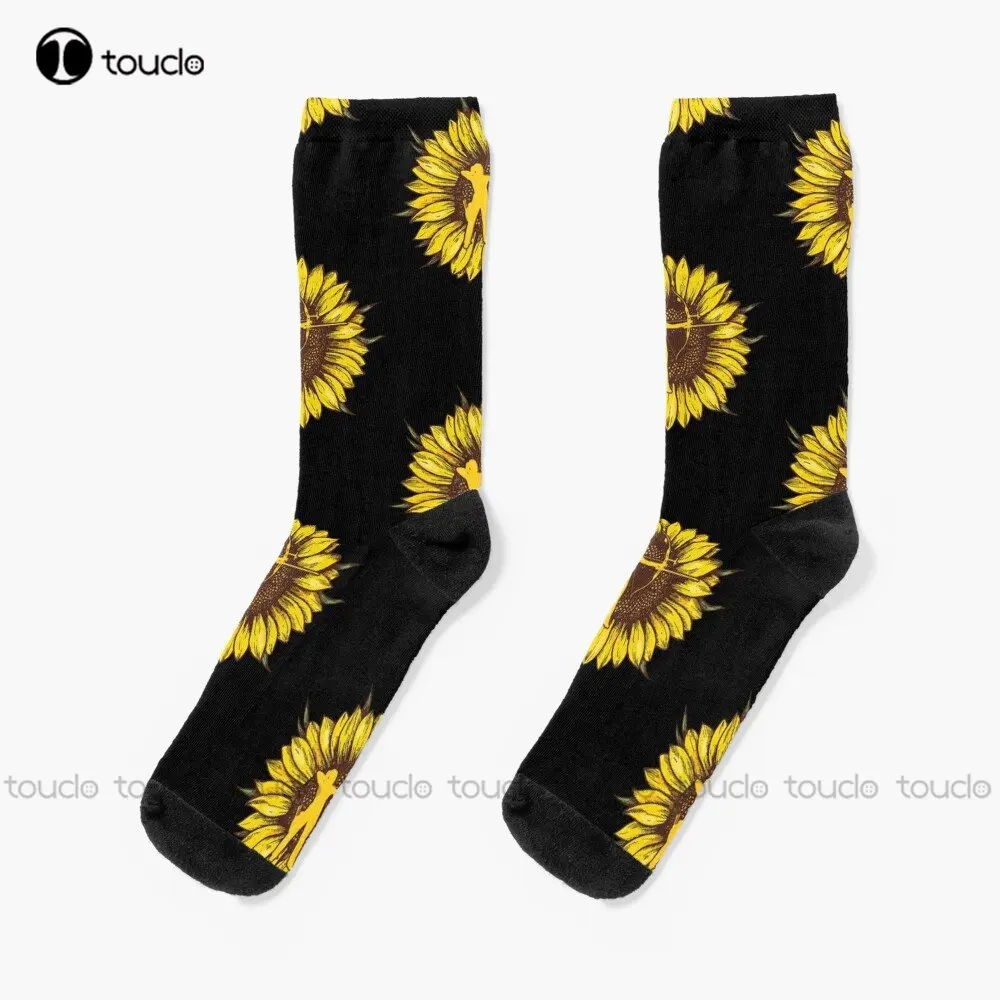 

Archery Sunflower Socks White Soccer Socks Men Personalized Custom Unisex Adult Teen Youth Socks Street Skateboard Socks Funny