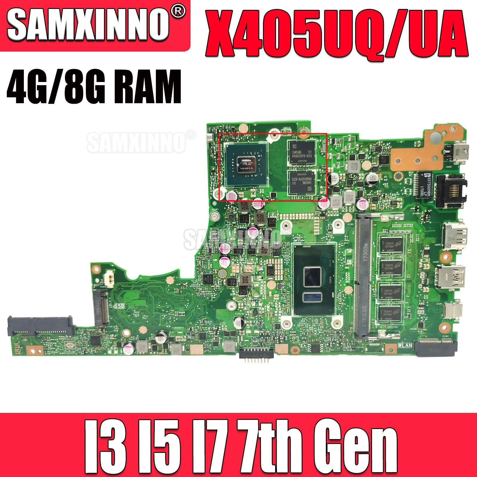 

Материнская плата SAMXINNO X405UQ для ASUS S4100U X405URP X405UR X405UB A405U V405U S405U K405U материнская плата I3 I5 I7 процессор 4 ГБ 8 ГБ ОЗУ