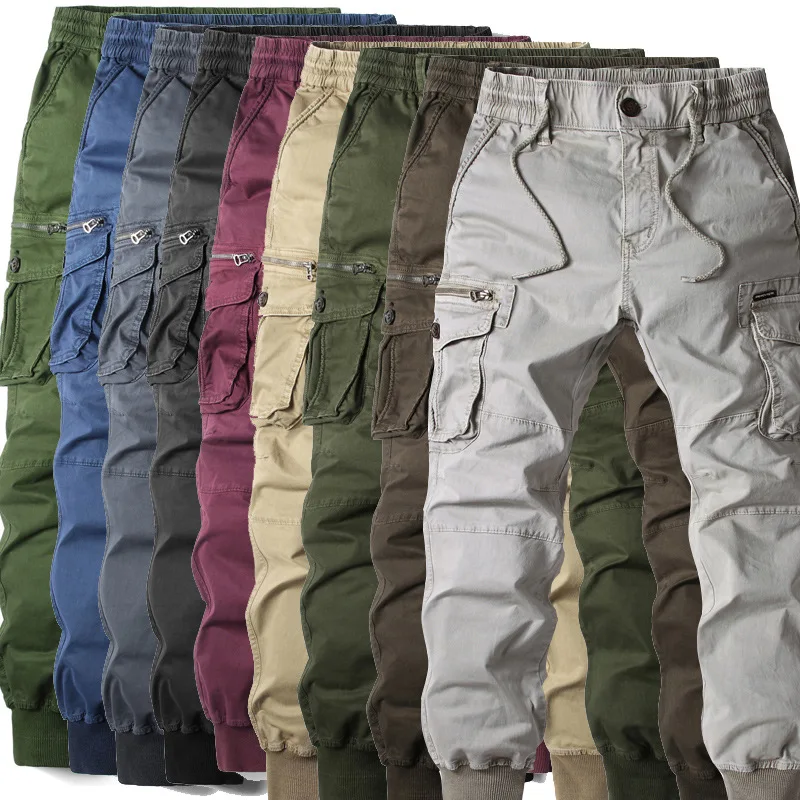 

Streetwear Jogging Pants Work Pants Mens Spring and Summer New Man Work Pants Fashion Casual Solid Color Big Size Men Work Pants