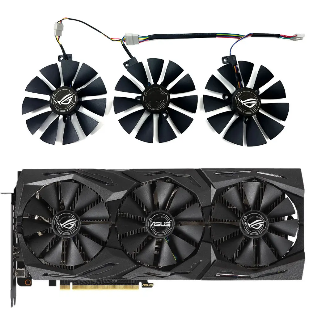 Nuovo 1Set 87Mm 7Pin Rog-Strix-Rtx 2060-Ventola Gpu Da Gioco, Per Ventola Di Raffreddamento Per Scheda Video Asus Rog-Strix-Rtx 2070 2060, Rtx 2060 Su