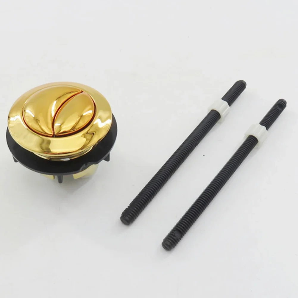 Toilet Tank Accessories Toilet Push Button Dual Flush Toilet Tank Gold Colour 38mm Button Round Shape Toilet Push Buttons for Mechanical Top Bathroom Accessories
