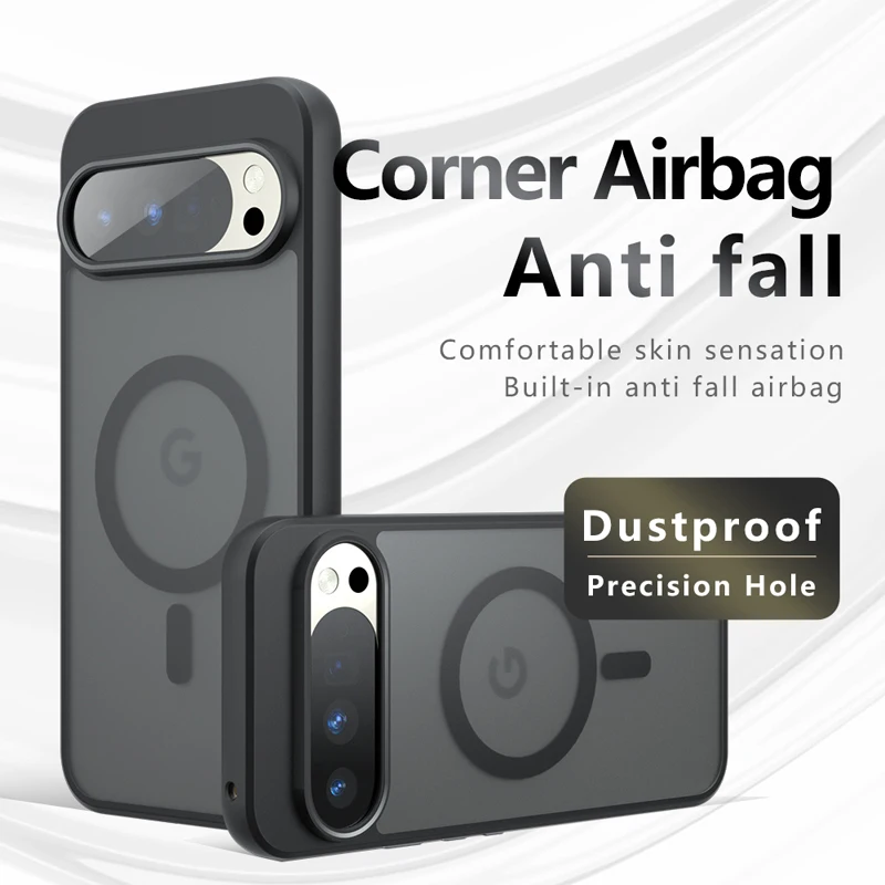 Shockproof Magnetic Matte Case with Anti-Fingerprint Translucent Cover