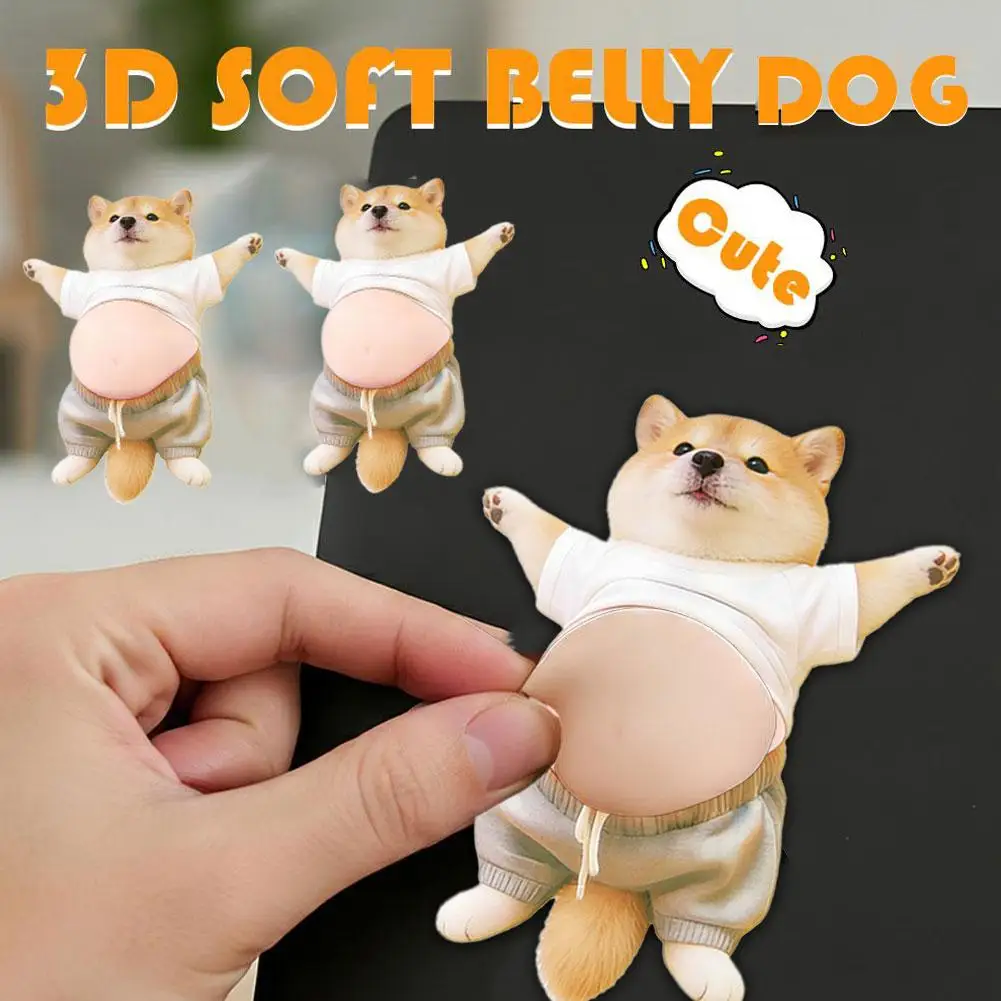 Cat Belly Sticker 3D Kitten Soft Silicone Self-Adhesive Bubble Sticker For Home Decor Phone