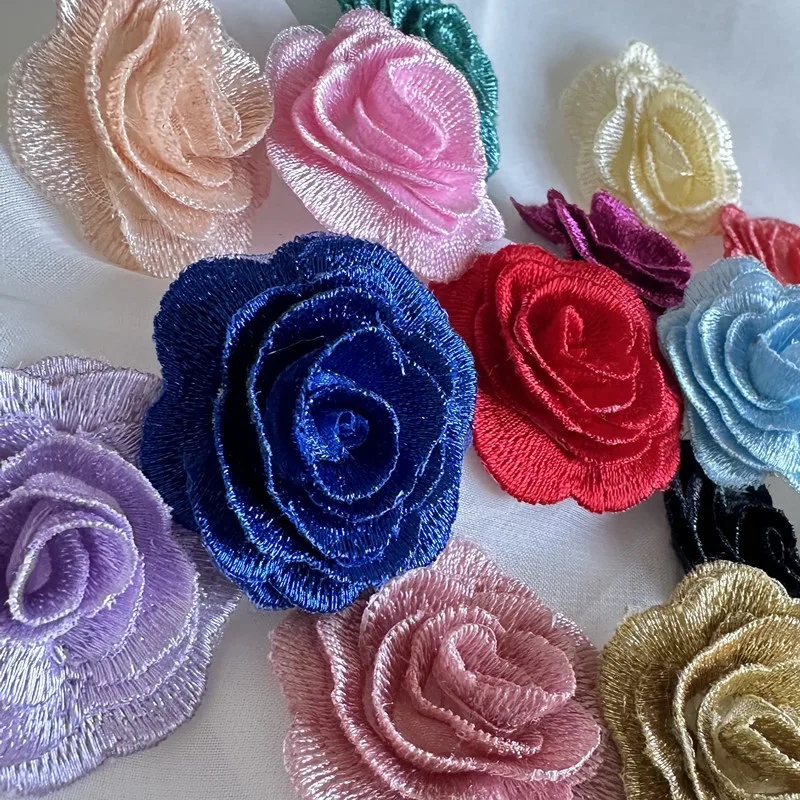 Dropship 1 Piece 3D Floral Embroidered Applique Patches Sequin