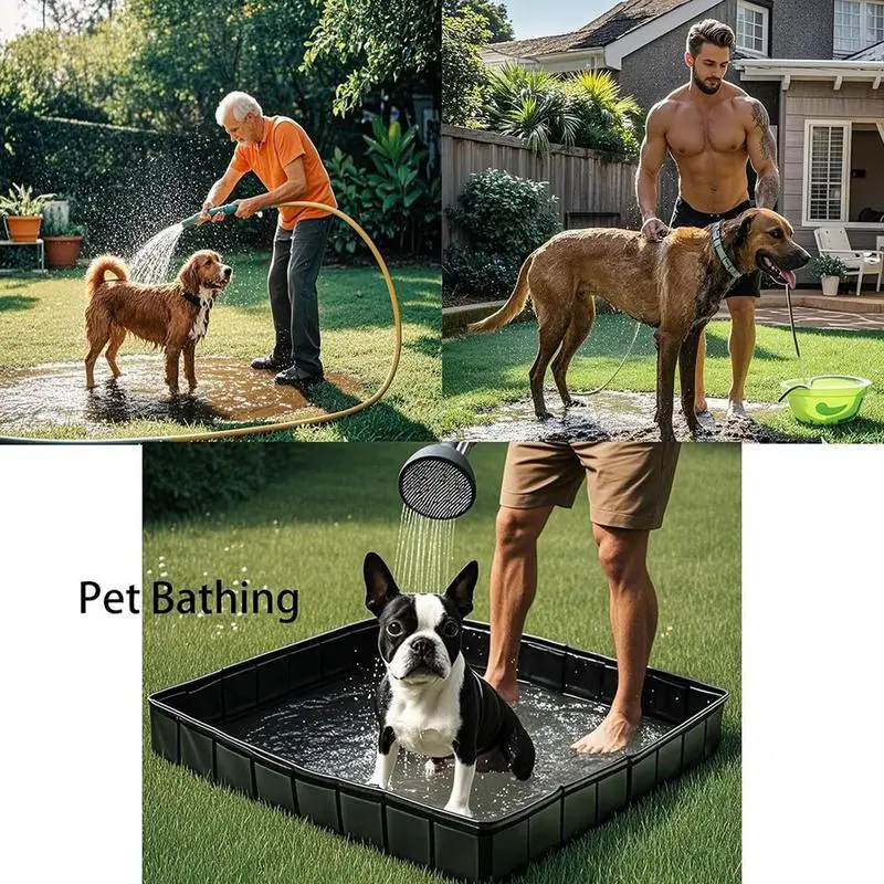 Outdoor Shower Pan Foldable Shower Base Bottom Drainage Hole Design Soft Basin Portable Flooring Camping Gear Easy Setup For