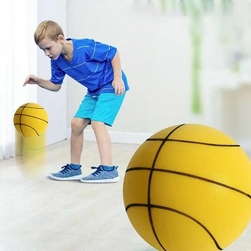 Silent Basketball Quiet Balls Toy Silent Ball Safe Basketball  Impact-Resistant Training Ball Gift For Patios Playrooms Gyms