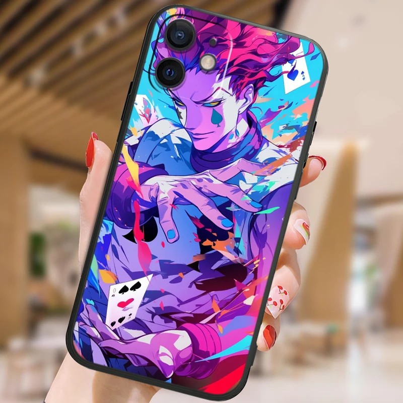 thumbnail image 1 of Funda de silicona suave para teléfono móvil Apple, carcasa negra de Anime Hunter para iPhone 15, 14, 13, 12 Mini, 11, XS, XR, X, 8, 7 Pro Max Plus, 1 of 5