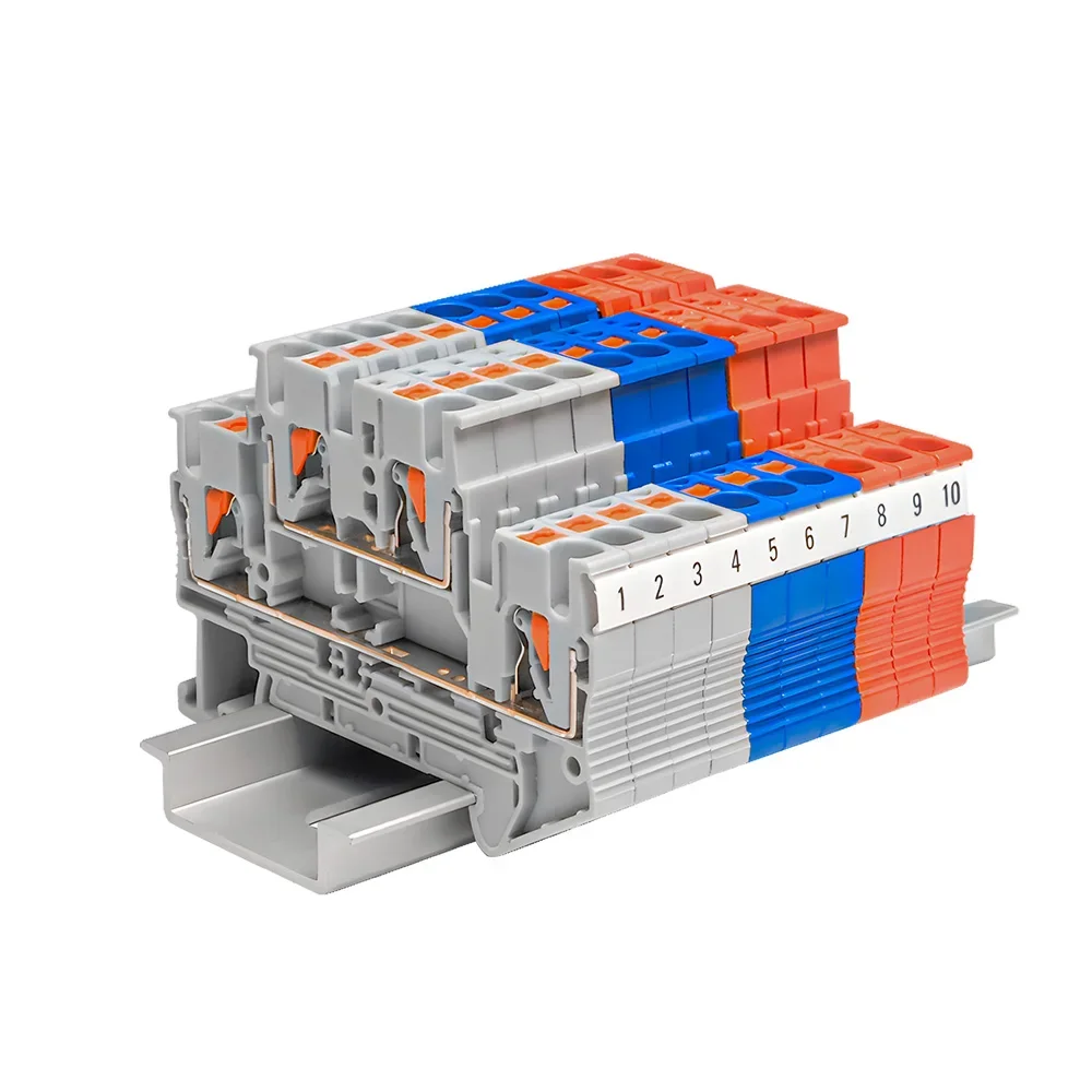 Zack Marker Strip ZBFM5 With Standard Number With Blank For STTB2.5 ST2.5-3L PT2.5-3L  PTTB 2.5 DIN Rail Terminal Block 10Pcs