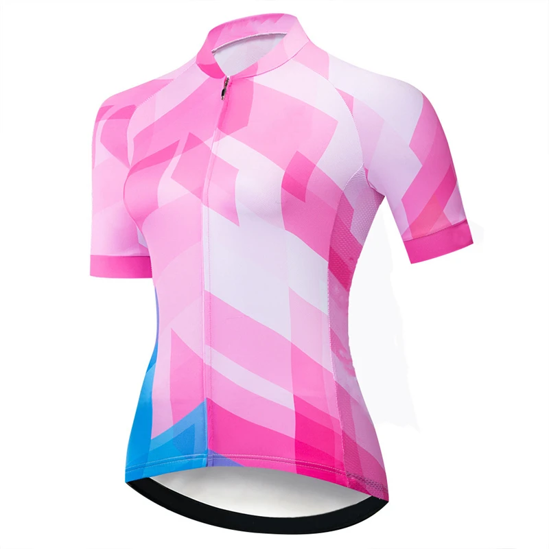 Maglia Da Ciclismo Da Donna Manica Corta Con Cerniera Completa Camicie Da Bici Da Strada Estive Pro Team Abbigliamento Da Bicicletta - Foto 7