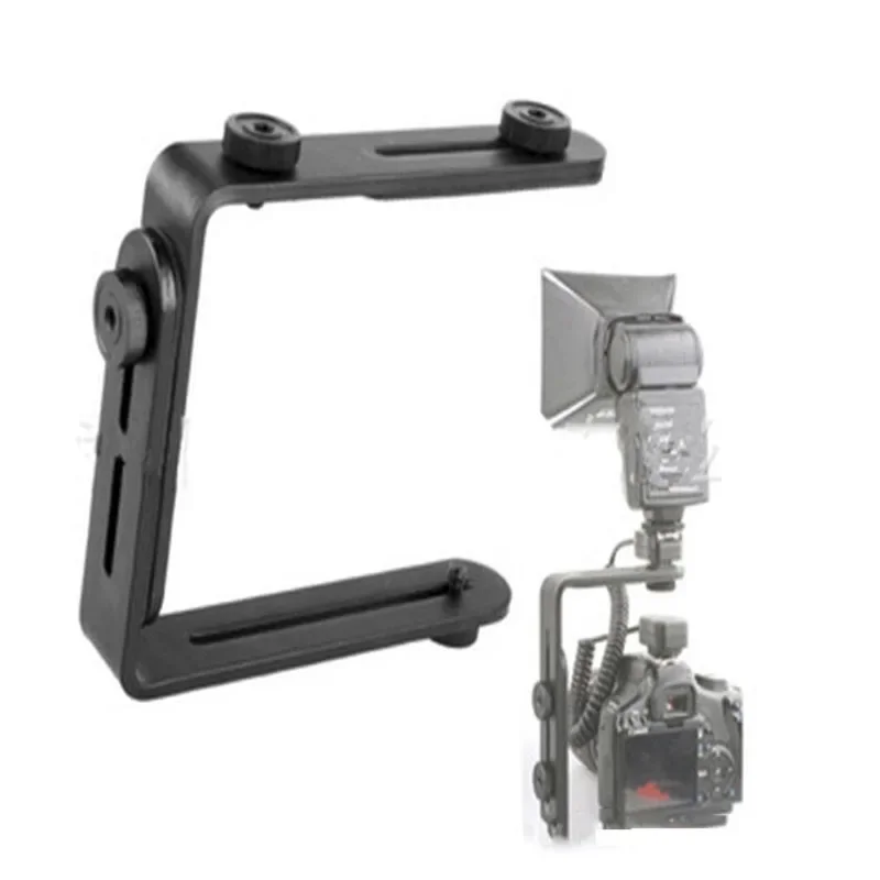 Double L-shaped Photography Light Holder Flash Bracket L-shaped Support LED Photography Light for SLR Camera Flash Video,flash holder