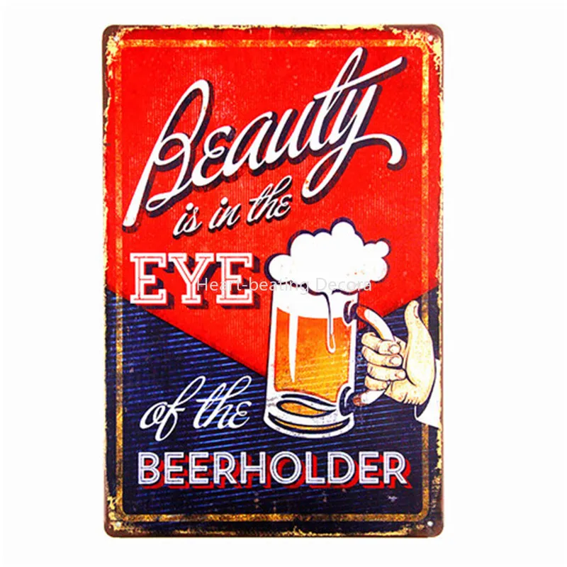 

Drink Beer Free Beer Vintage Tin Signs Retro Advertising Metal Plate House Cafe Bar Rustic Club Shop Wall Poster Home Decor