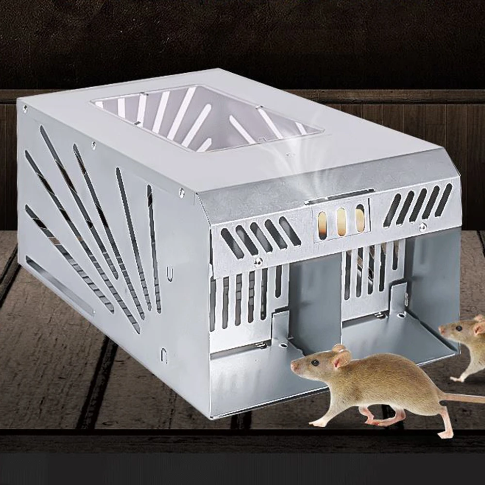 

Mouse Cage Rat Catcher Double Door Automatic Closing Continuous Rat Catcher Household Mouse Cage Rat Killer Mouse Clip Catcher