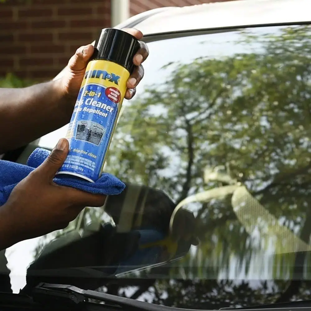 Automotive Glass Cleaner 2-in-1 Repellent 18oz Streak-Free Water Bug Snow Ice Repellent