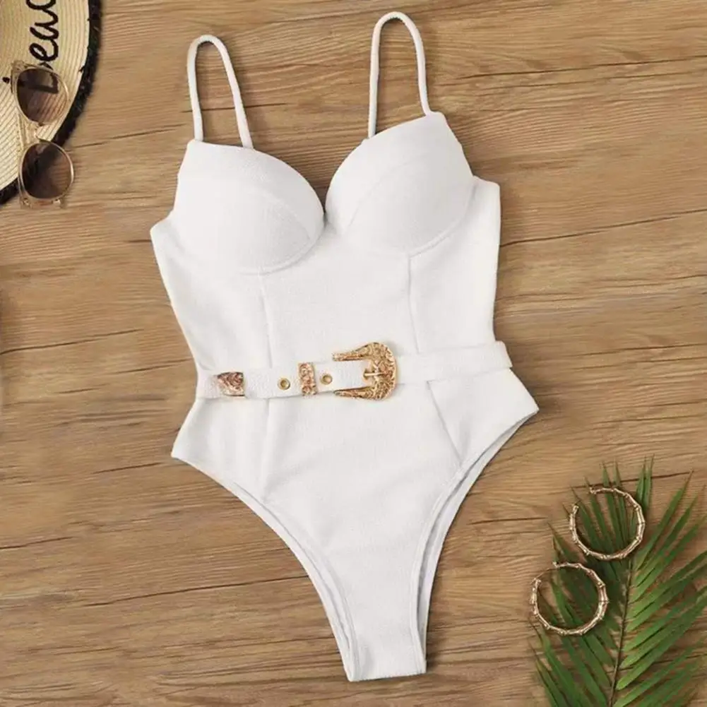 

Attractive Women Monokini V-neck Backless Stretchy Female High Cut One-piece Bikini One-piece Bikini Triangle Cutting