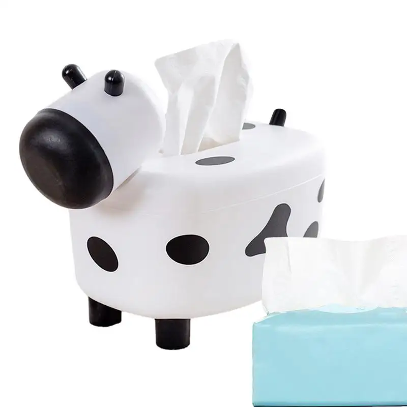 

Calf Shape Tissue Paper Box 2 In 1 Cow Shaped Paper Organizer With Toothpick Dispenser Home Supplies For Dining Table Kitchen