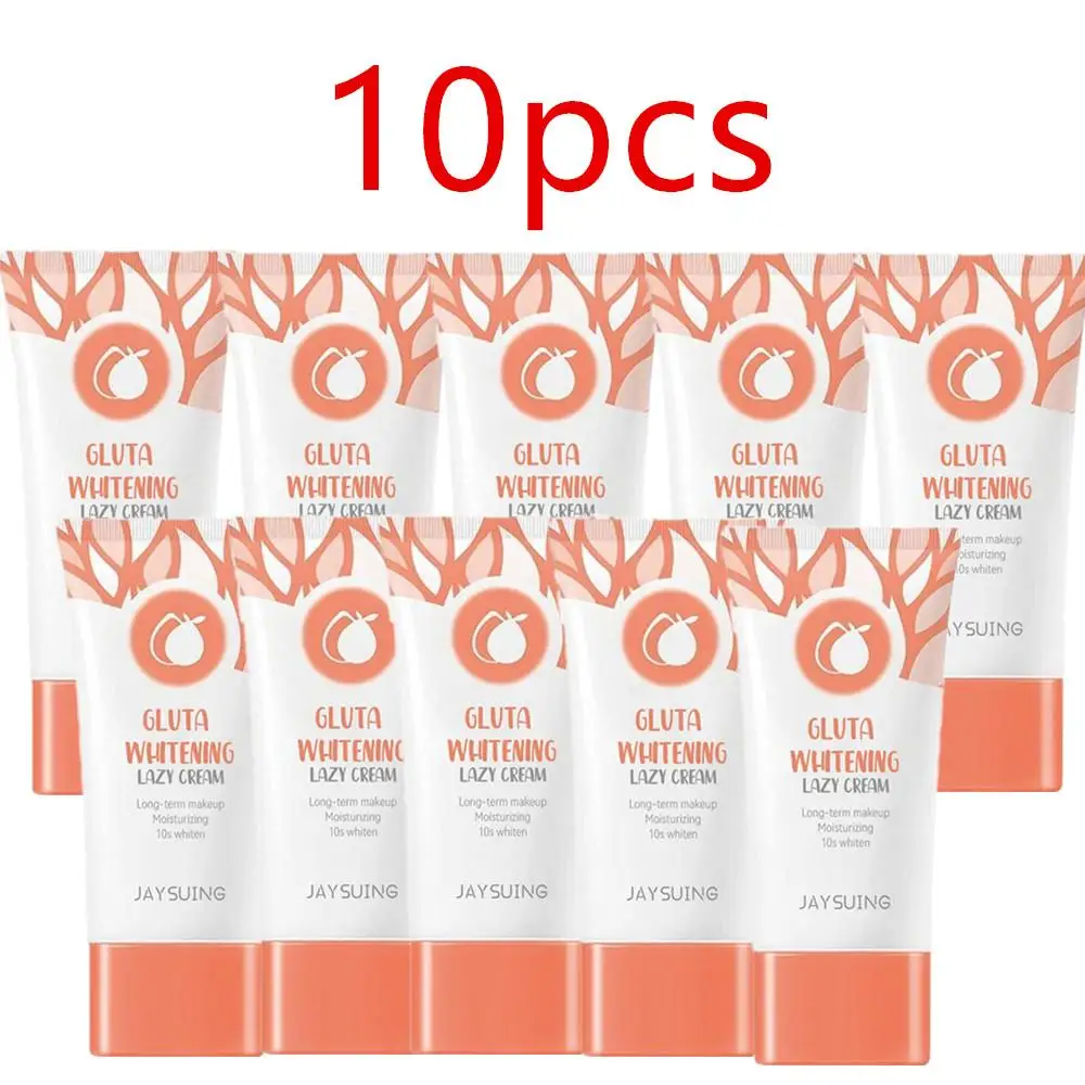 10pcs/lot Lazy  Moisturizing Lifting Skin Repairing Acne Cream  Brightening Body Skin Complexion Whitening Face Care white clay body mask whitening moisturizing cream brightening skin tone cream no fake for lazy beauty makeup tool s8q6