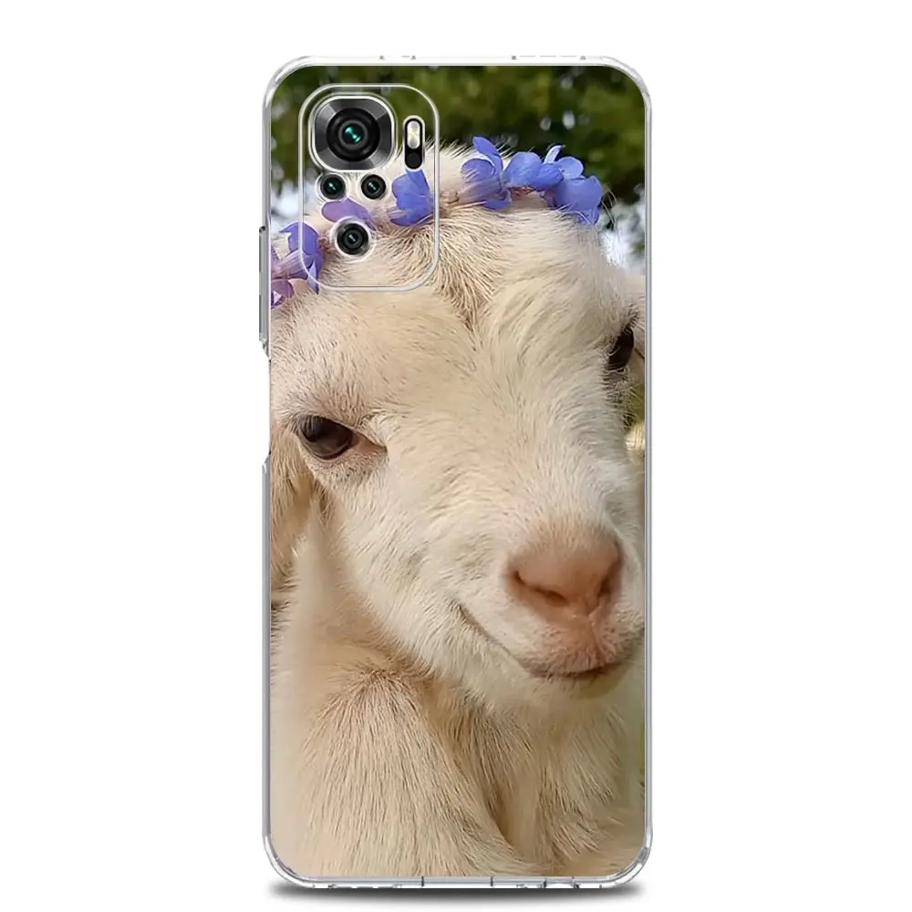 Clear Soft TPU Cartoon Cute Goat Phone Case