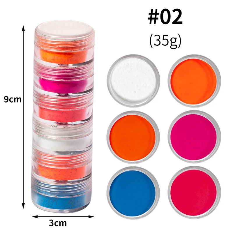 Nail Pigment Mica Powder 12 Jar Ultrathin Bright Matte Pigment Powder Neon Eyeshadow Stack Pigment Set Mica Cosmetic Neon Stackable Rainbow FD22
