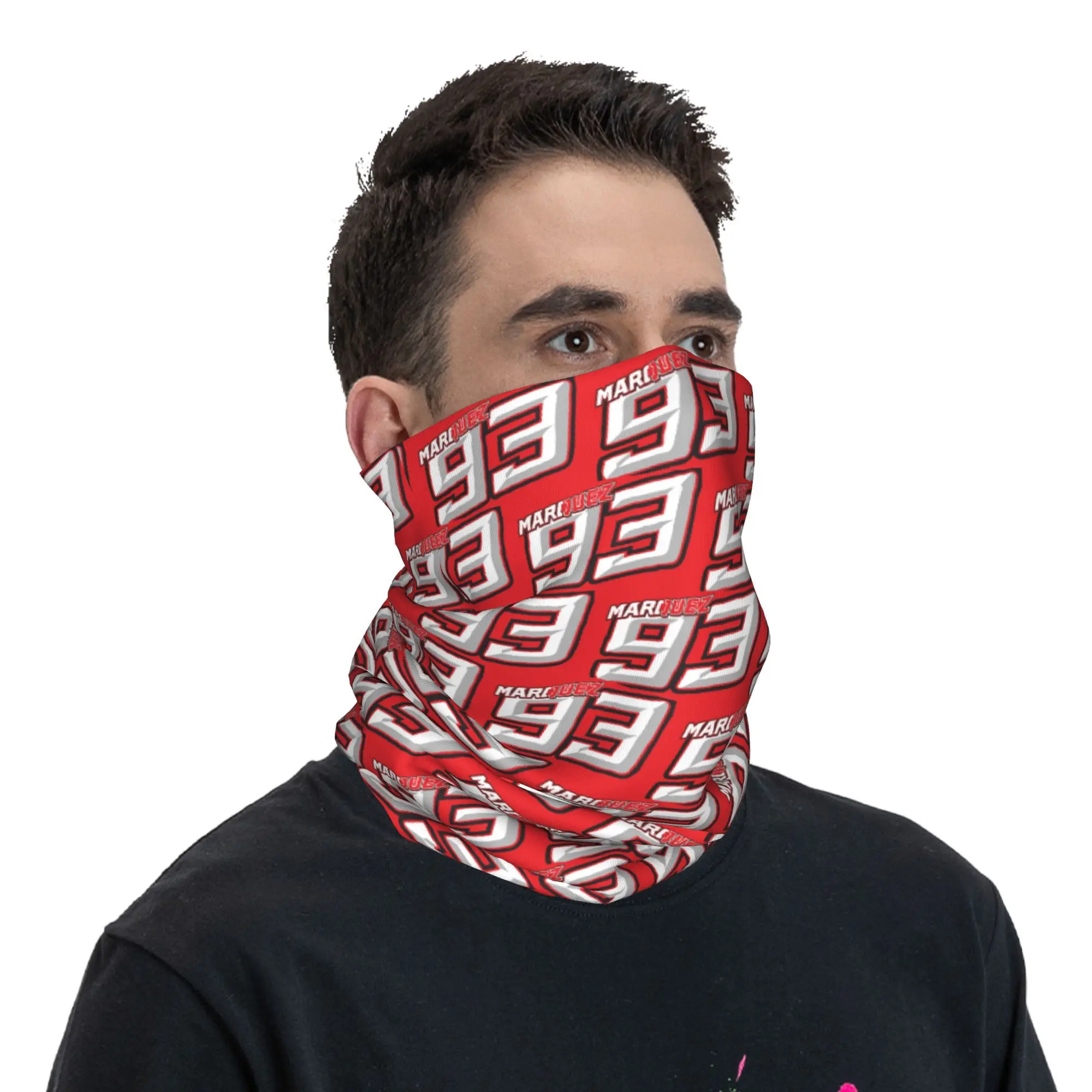 Motor-Marquezs Motors 93 Bandana Neck Warmer Men Women Winter Ski Tube Scarf Gaiter Face Cover