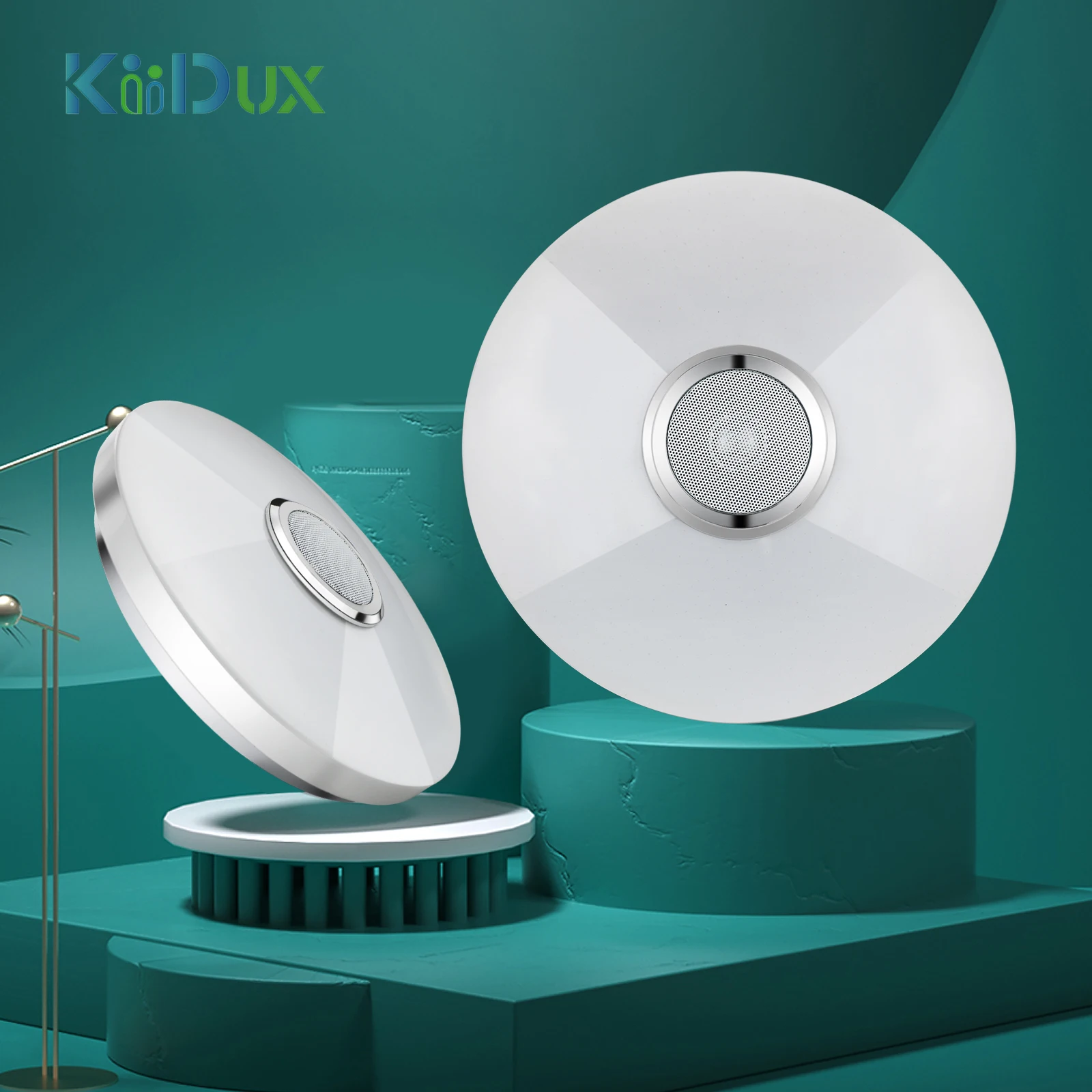 Plafonnier LED rond avec télécommande intelligente, lumière d’ambiance, lumière à intensité réglable, avec minuterie, i
