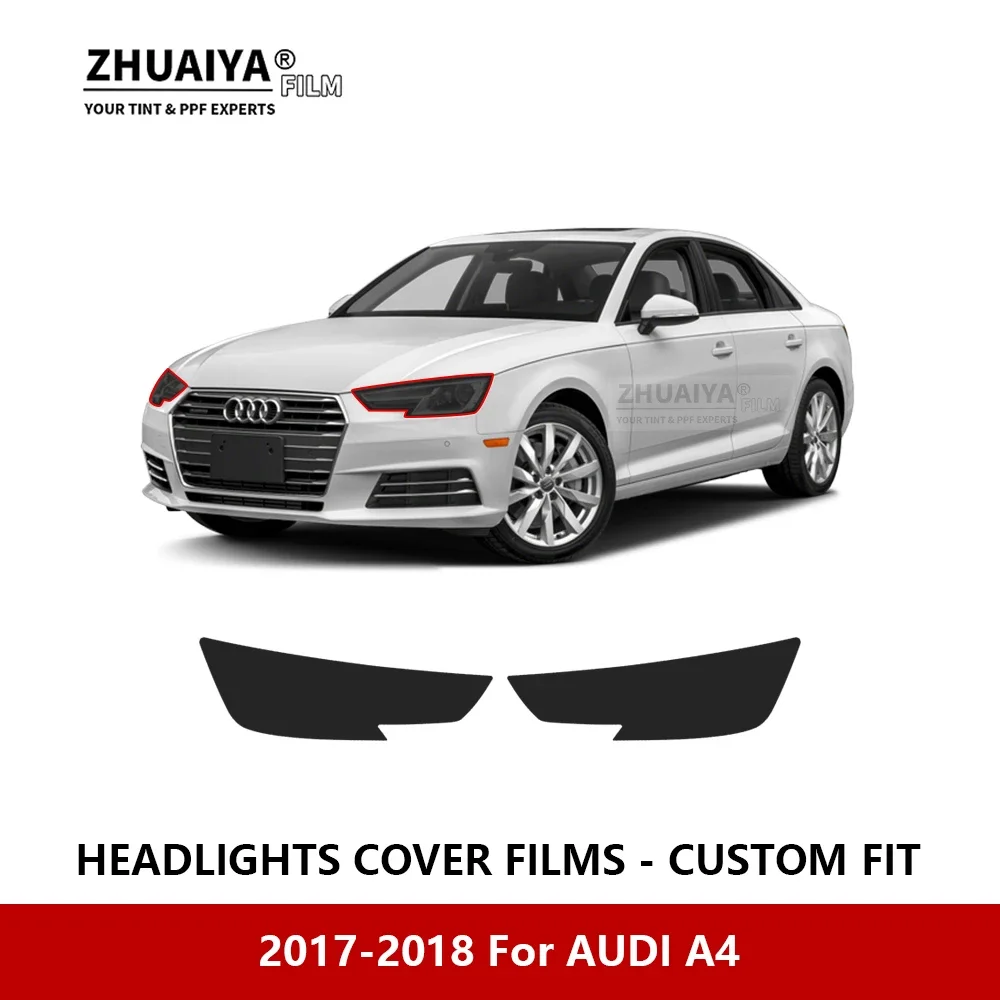 

Для AUDI A4 2017-2018 Автомобильная внешняя фара против царапин PPF предварительно отрезанная Защитная пленка для ремонта автомобильные наклейки аксессуары