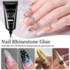 30g Super Strong Nail Rhinestone Glue - No Wipe Gel Adhesive For Crystals Diamonds & Beads UV Lamp Cured False Nails Charms Glue 3