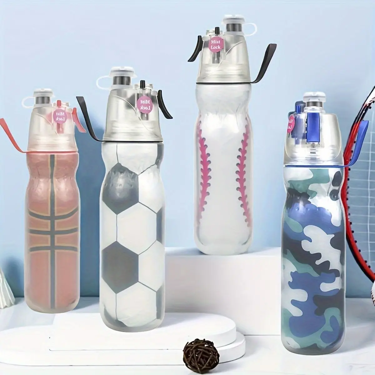 Spray Water Bottle Drinking Bottle Sports Bottle Cycling Bottle 590ml Gym & Cycling-Specific Triple-Layer Insulation Design.