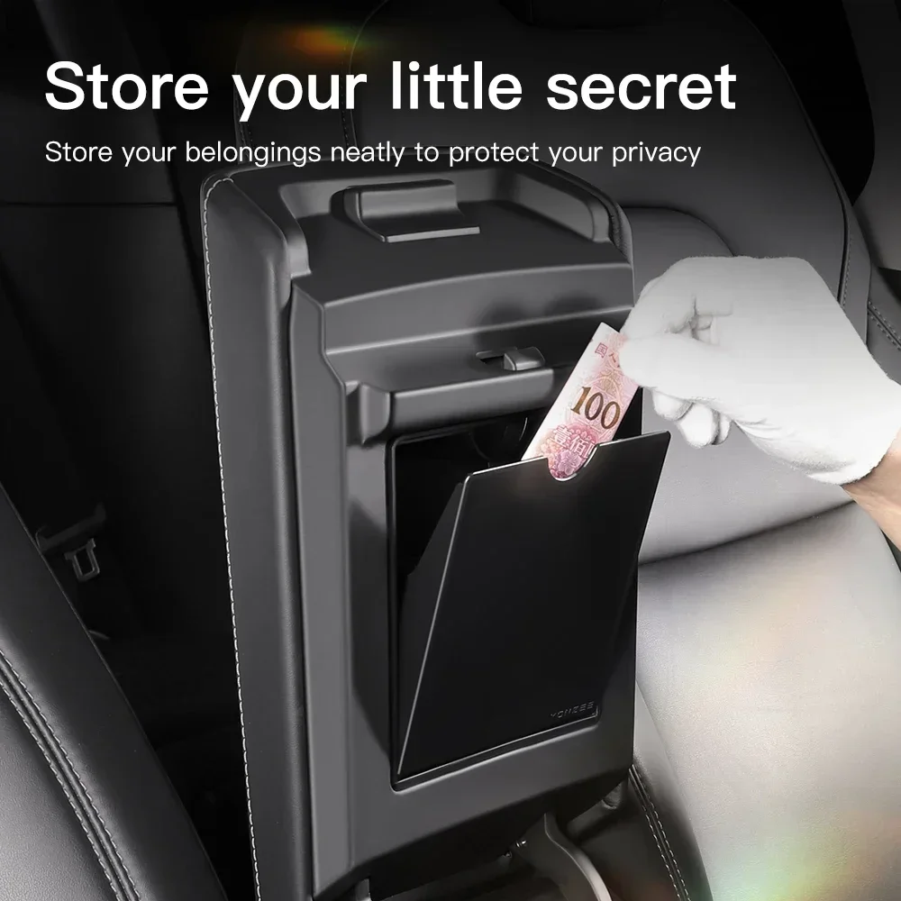Magnetic Center Console Hidden Storage Box For Car Interior