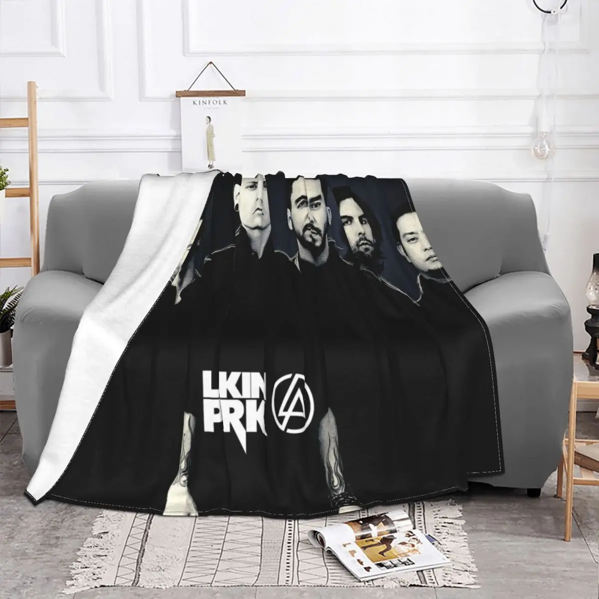 Linkinpark Alternative Rock Wool Blankets Nu-Metal Custom Throw Blankets for Sofa Bedding Lounge Bedspread