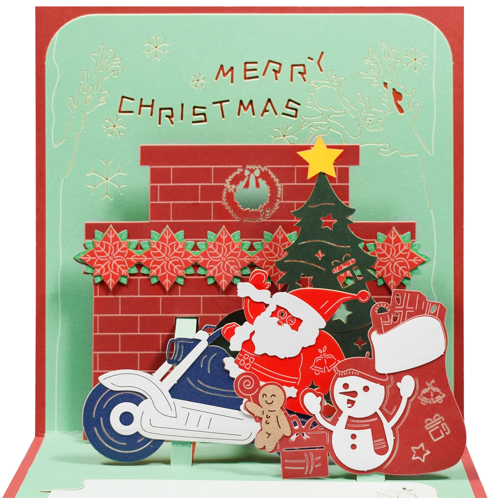 Christmas Card Pop Up 3D Greeting Card New Year greeting cards