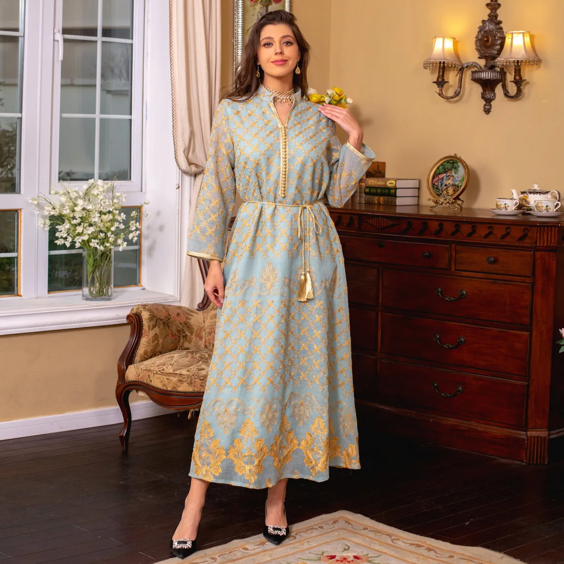 Arab Morocco Muslim Abaya Dress Kaftan Saudi Abayas for Women Dubai Party Islamic Dresses Turkey Jalabiya Robe Longue Musulmane
