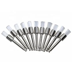 Dental Prophy Brushes - Nylon Bristle for Polishing & Stain Removal (100-Pack) (White Flat 100Pcs)