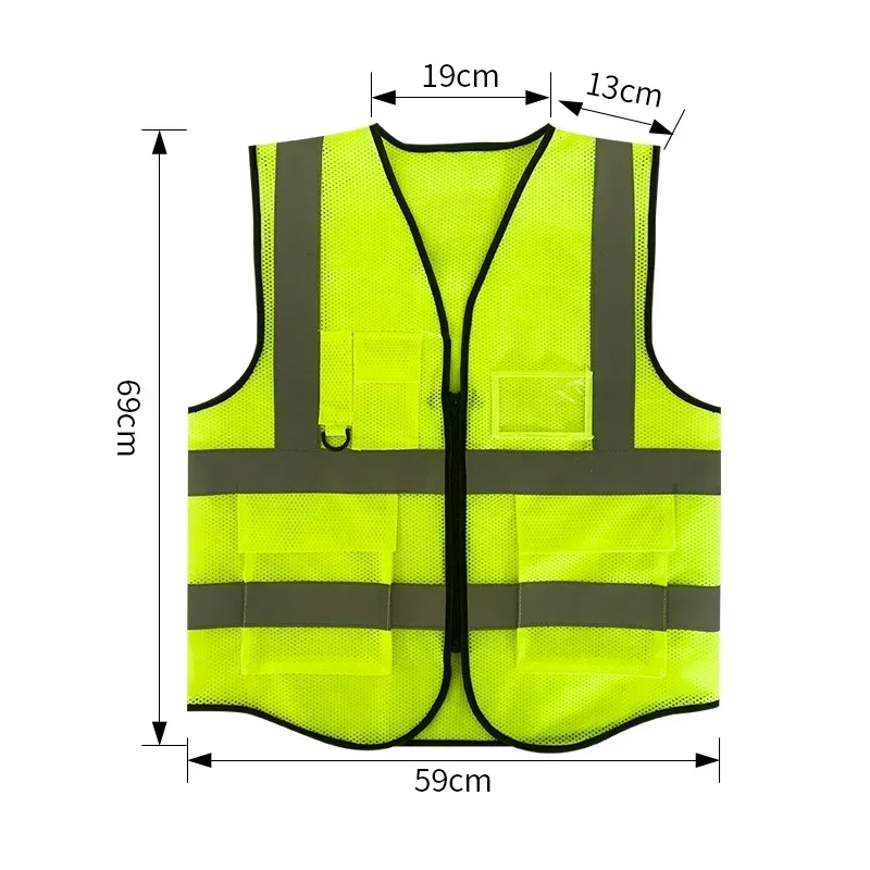 High Visibility Reflective Safety Vest Adjustable Security Vests Traffic Night Outdoor Running Cycling Sports