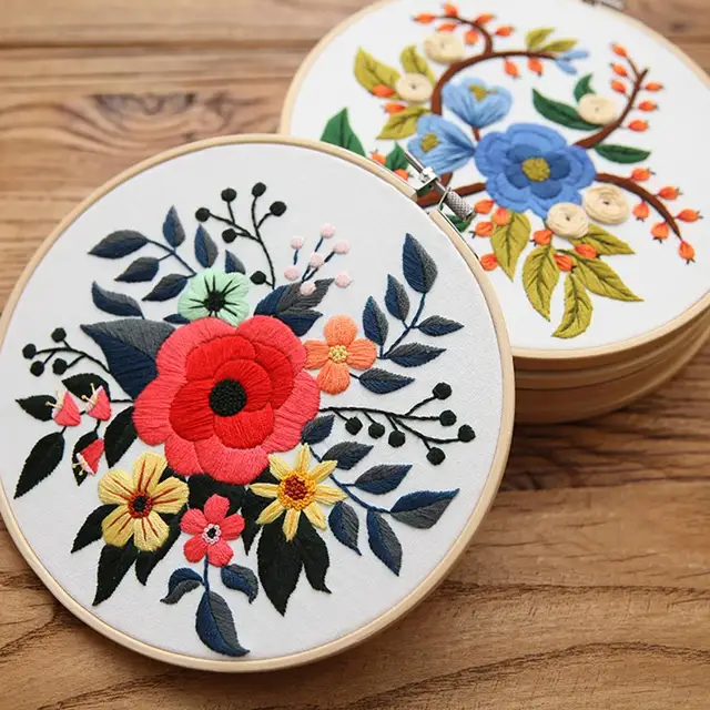 Floral Patterns Embroidery Kit for Beginners 4